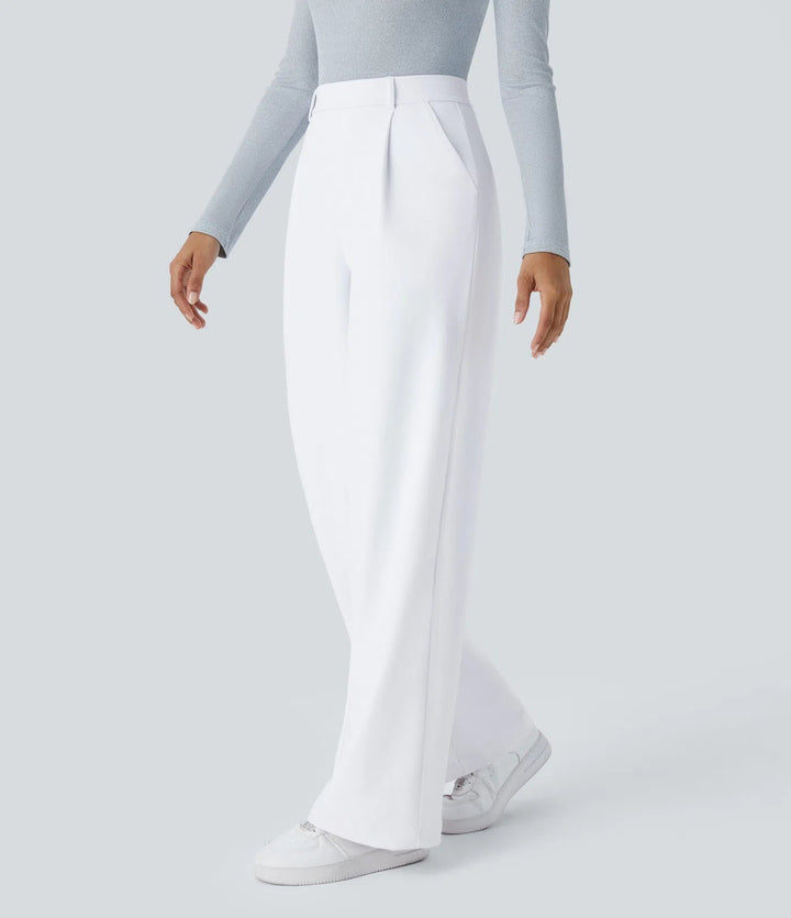 Bianca Linea™ – Plissierti Stretch-Stoffhose mit Stil & Bewegigsfreiheite MOKKAKAI