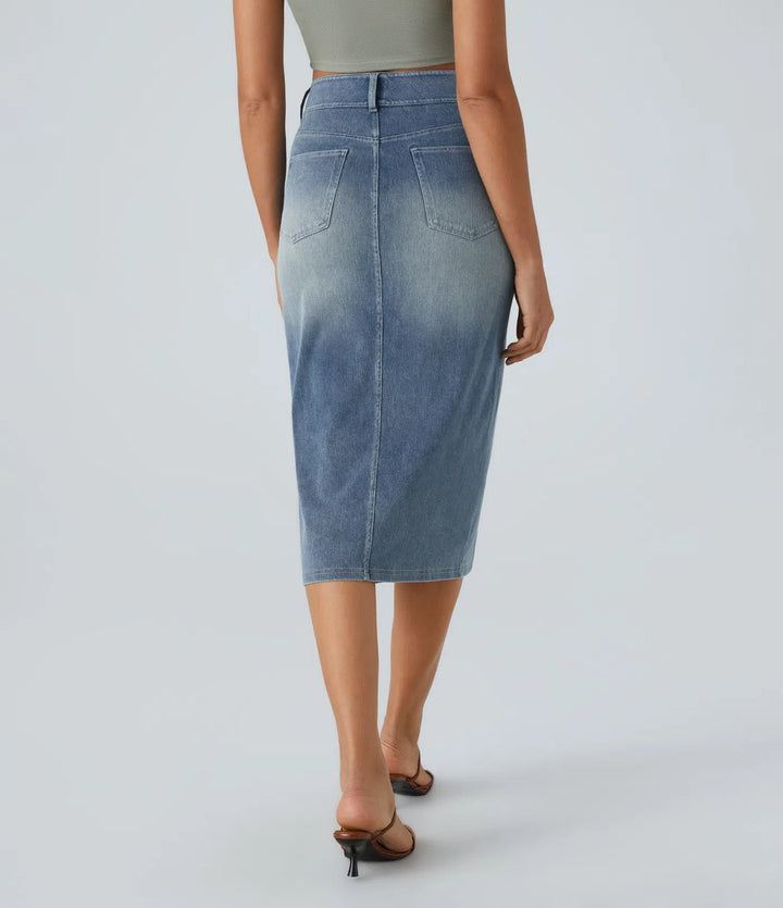 Allegra Blu™ – Midi-Jeansrock mit Charme & Komfort MOKKAKAI