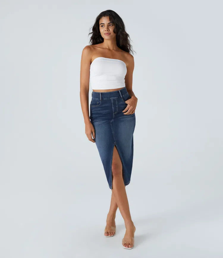 Allegra Blu™ – Midi-Jeansrock mit Charme & Komfort MOKKAKAI