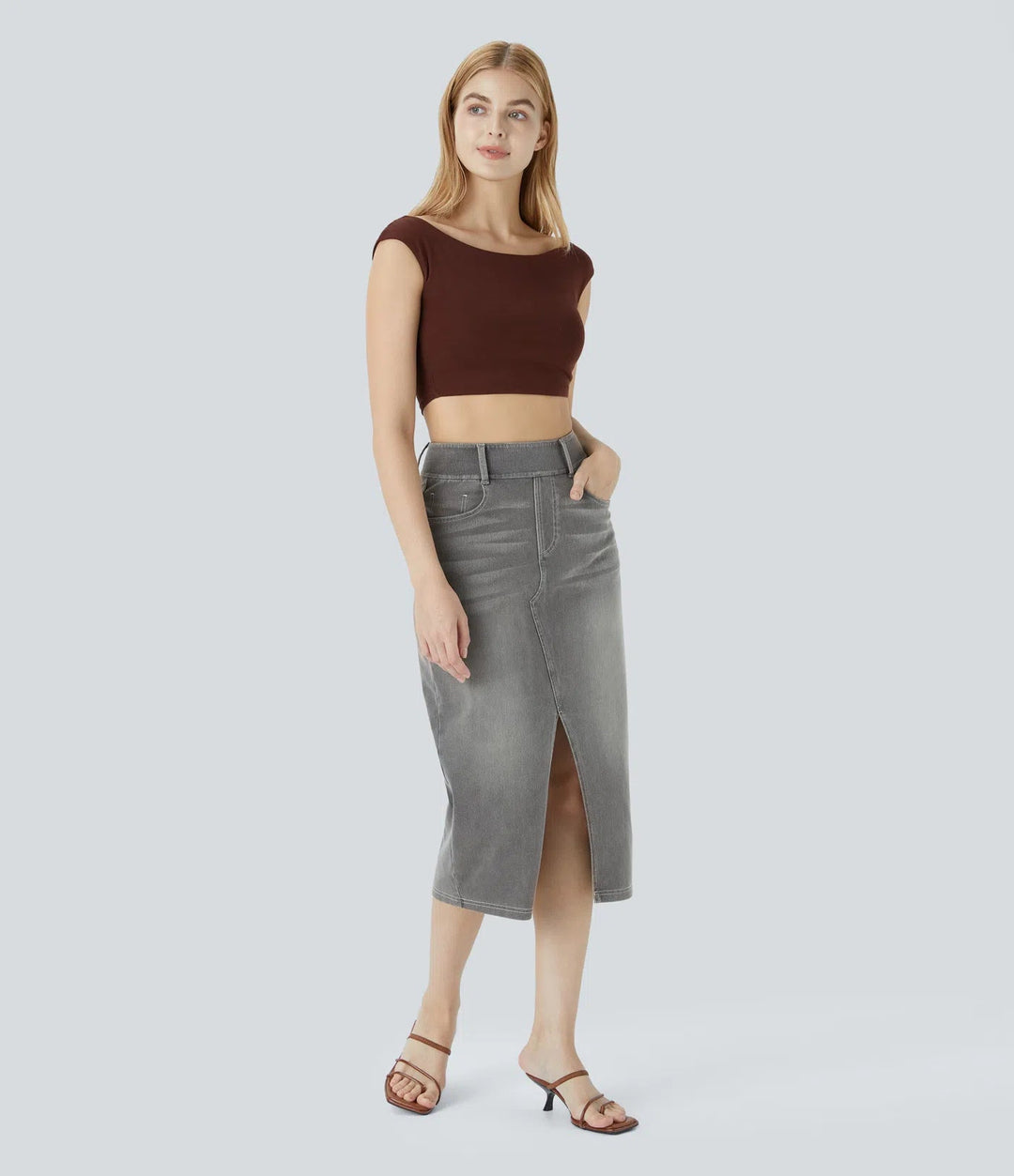 Allegra Blu™ – Midi-Jeansrock mit Charme & Komfort MOKKAKAI