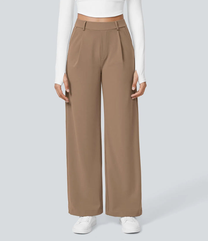 Bianca Linea™ – Plissierti Stretch-Stoffhose mit Stil & Bewegigsfreiheite MOKKAKAI