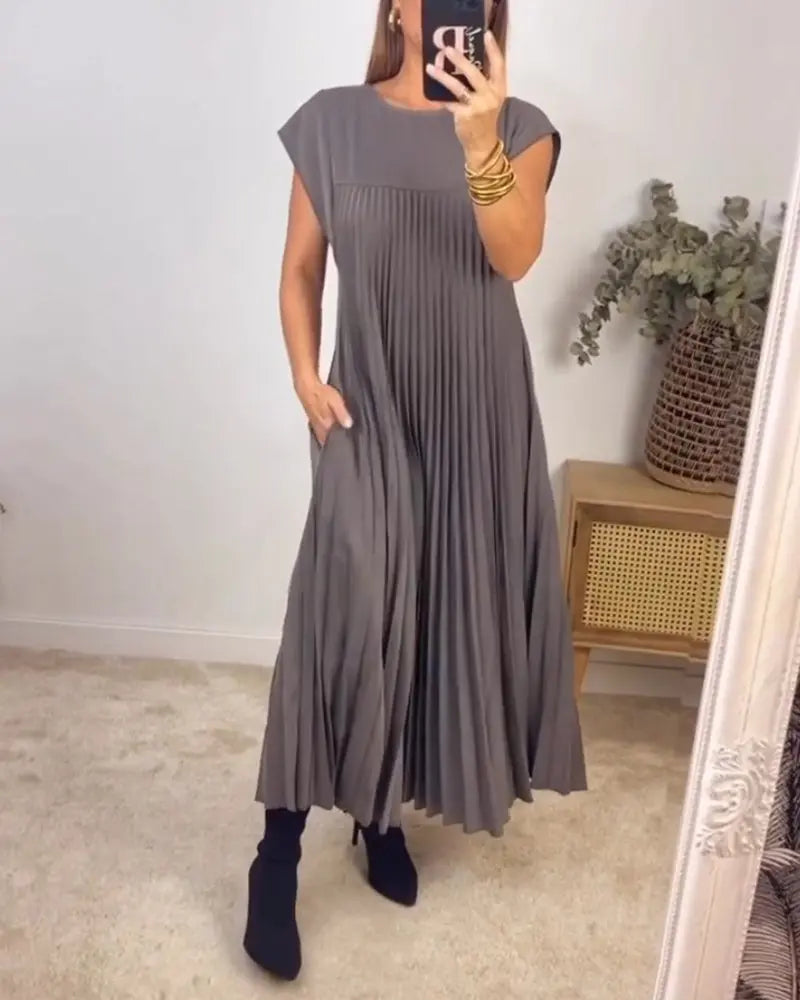 Camilla™ | Ärmelloses Kleid mit schicken Falten MOKKAKAI