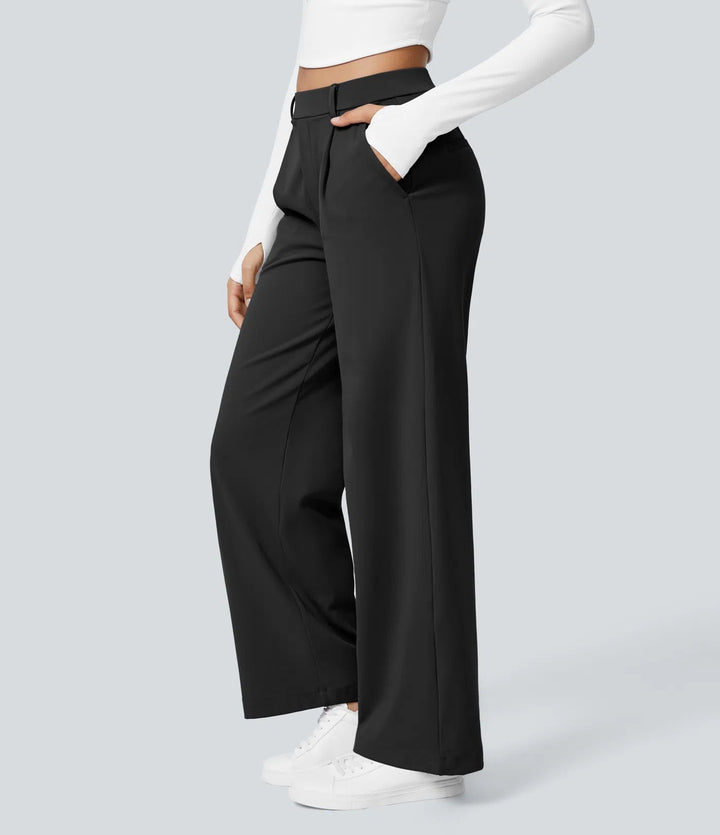 Bianca Linea™ – Plissierti Stretch-Stoffhose mit Stil & Bewegigsfreiheite MOKKAKAI