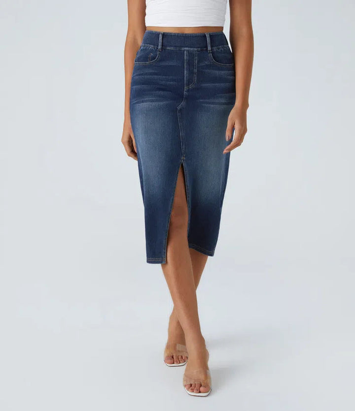 Allegra Blu™ – Midi-Jeansrock mit Charme & Komfort MOKKAKAI