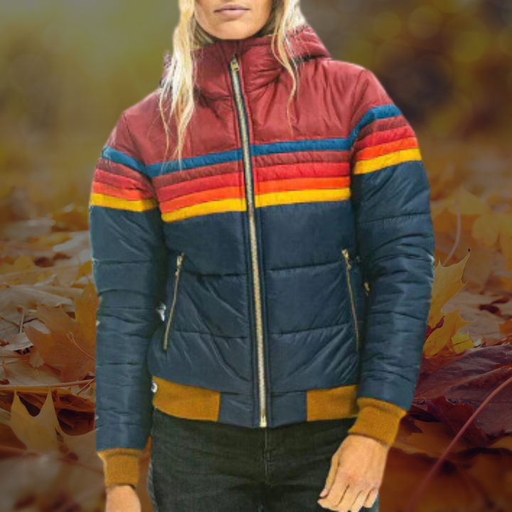 Roswitha - Retro Parka mit Kunstfellkapuze für Damen – Ansicht 1