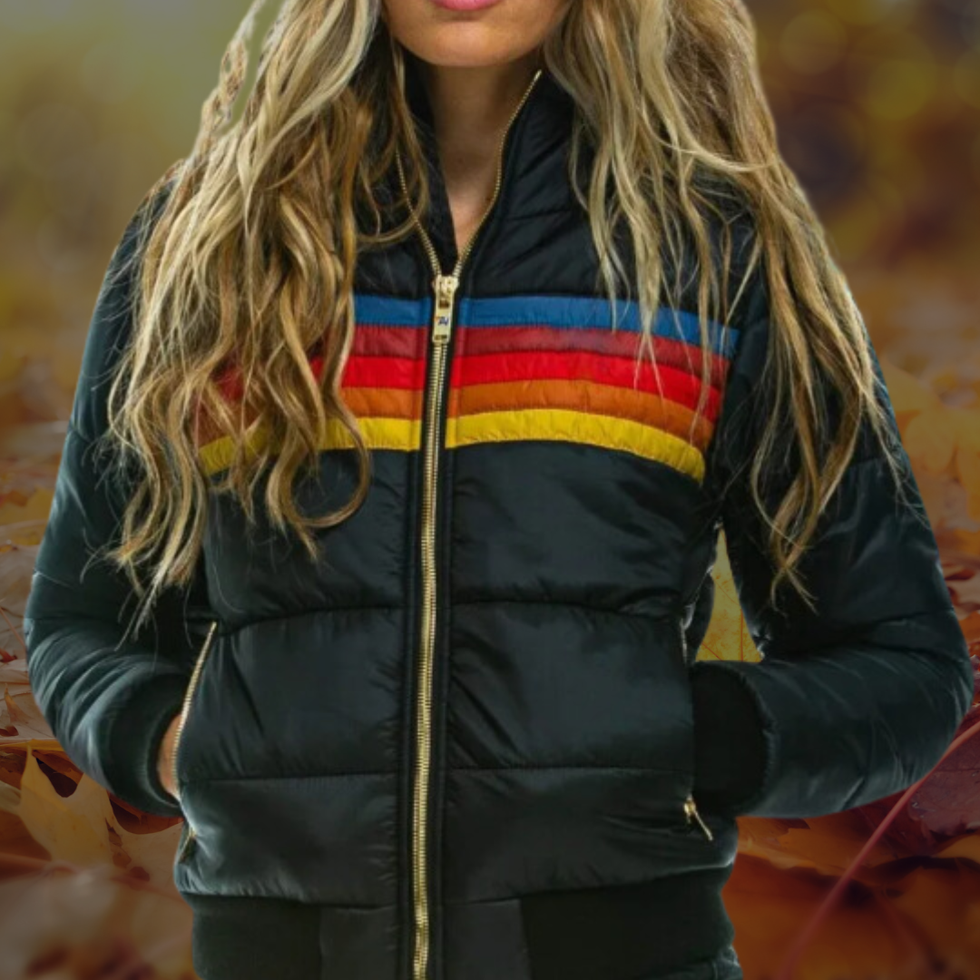 Roswitha - Retro Parka mit Kunstfellkapuze für Damen – Ansicht 2