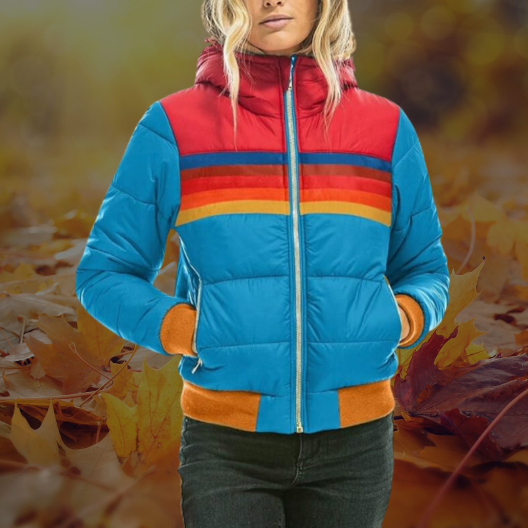 Roswitha - Retro Parka mit Kunstfellkapuze für Damen – Ansicht 3
