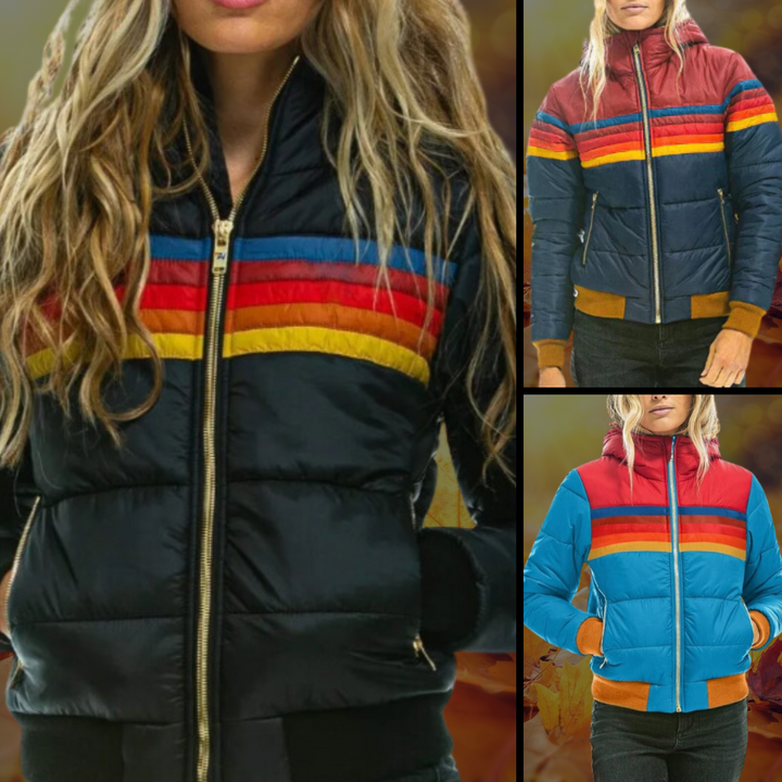 Roswitha - Retro Parka mit Kunstfellkapuze für Damen – Ansicht 4