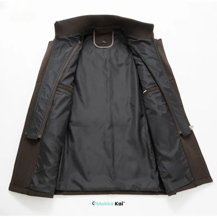 WoolGuard™ Peaky Blinders Wintermantel | Luxuriöser Trenchcoat mit Doppelkragen für Herren – Stilvoll & Warm für den Winter MOKKAKAI