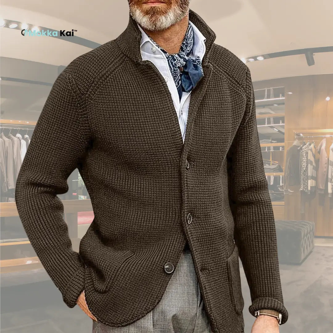RAPHAEL - ZEITLOSER CARDIGAN MOKKAKAI