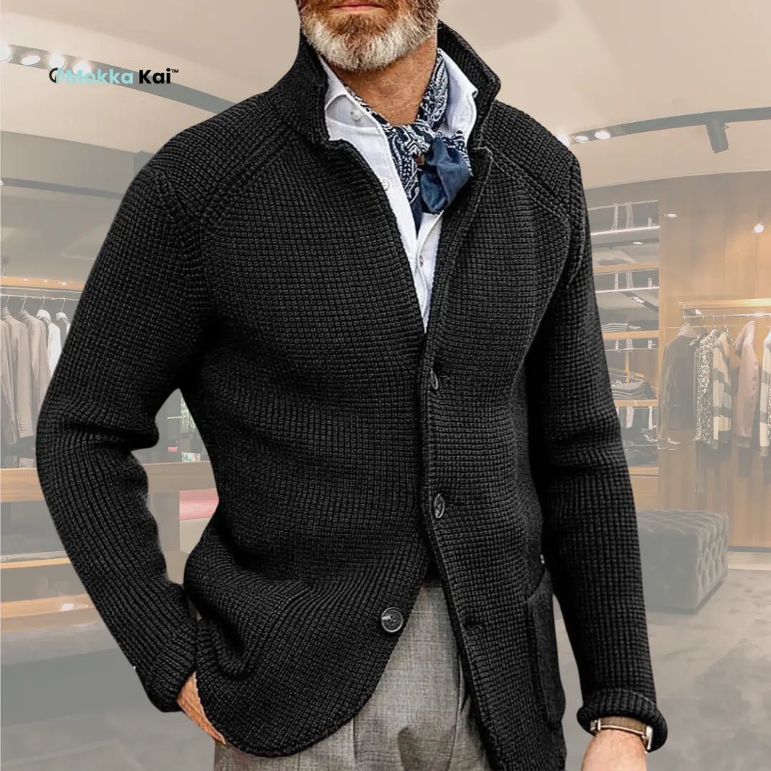 RAPHAEL - ZEITLOSER CARDIGAN MOKKAKAI