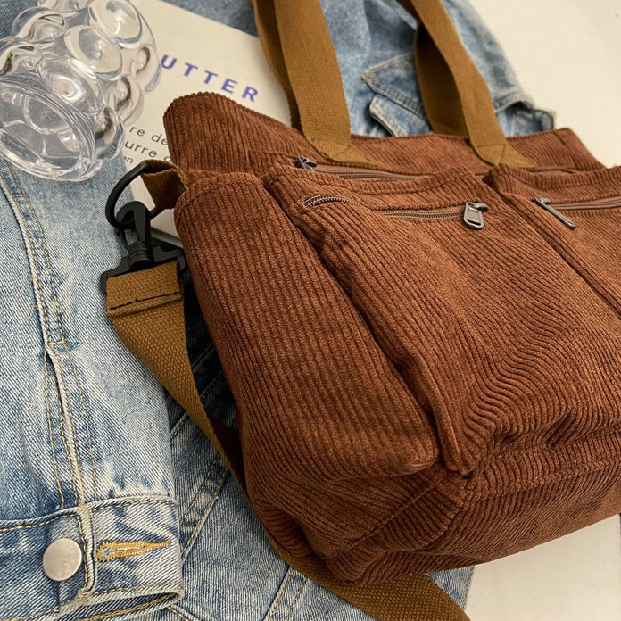 Amalia™ – Stilvolli Tote Bag us Kordschtoff MOKKAKAI