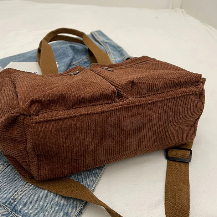 Amalia™ – Stilvolli Tote Bag us Kordschtoff MOKKAKAI