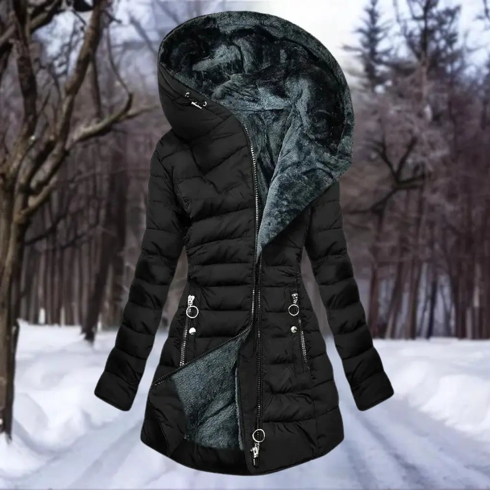 Senna - Eleganter Plüschmantel für Damen MOKKAKAI