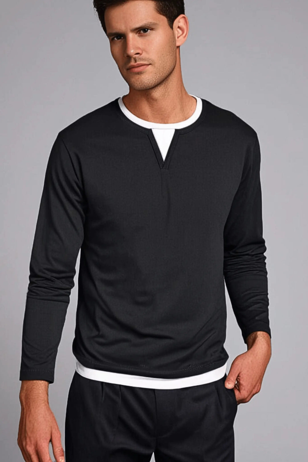 Tomy Kent Langarm Henley MOKKAKAI