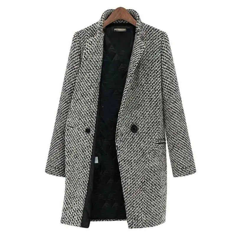 UrbanHoundstooth™ Mantel | Klassische Eleganz mit Modernem Twist MOKKAKAI