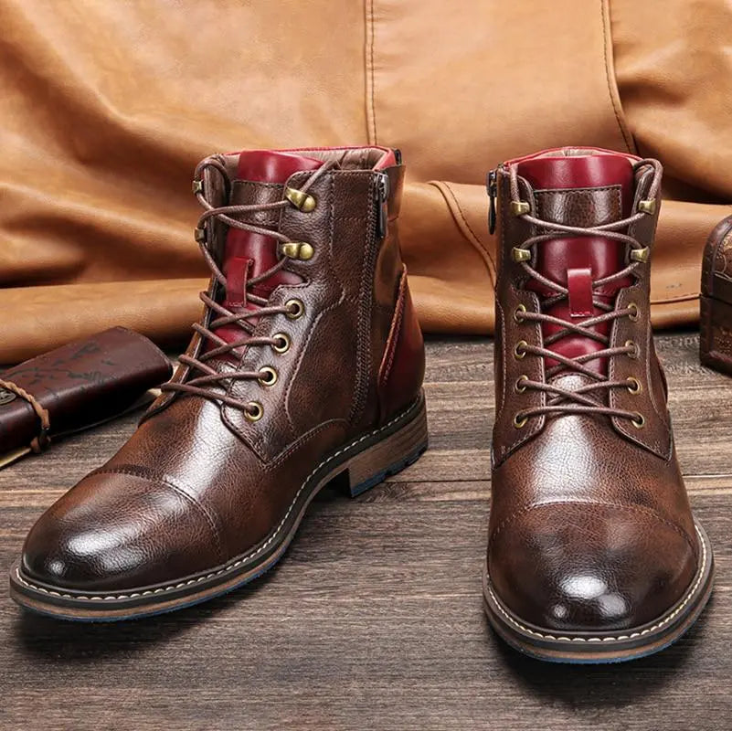 Leo™ - Handgefertigte Premium Oxford-Stiefel aus Leder MOKKAKAI