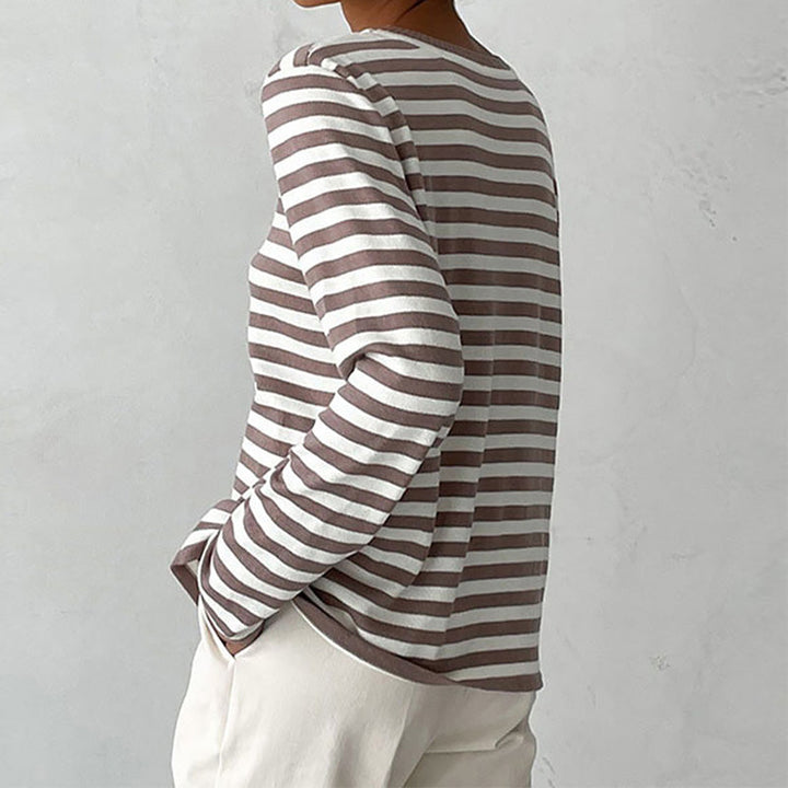 Dagmar™ | Elegantes gestreiftes Damen-T-Shirt MOKKAKAI