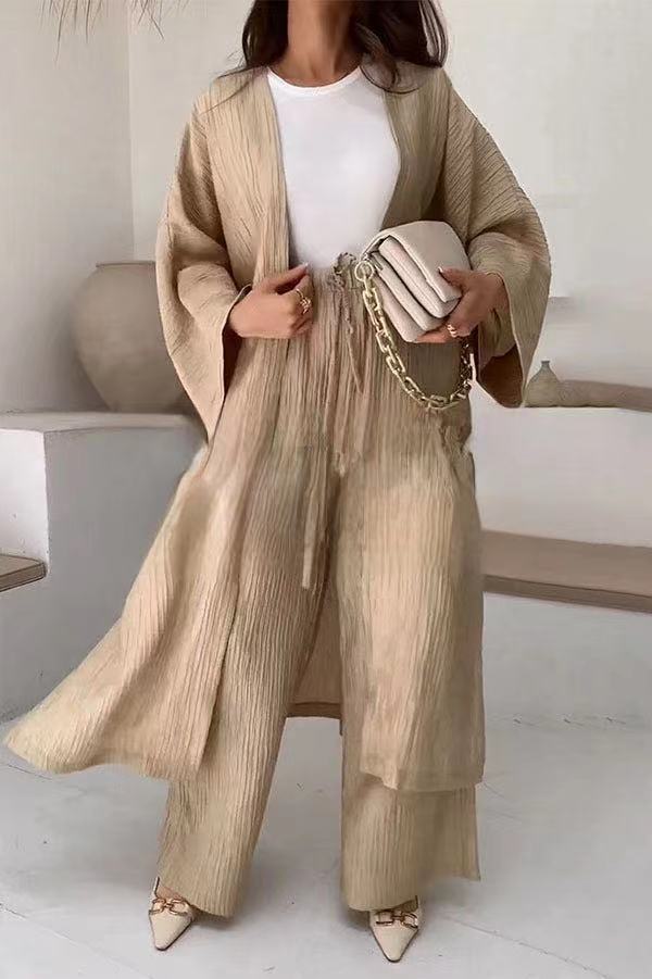 Ramona - Entspanntes Set aus Strickjacke und Hose MOKKAKAI
