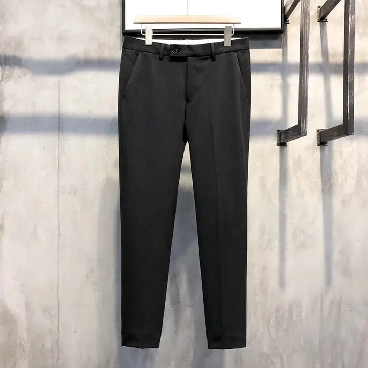 Manu - Einfarbige formelle Hose in schmaler Passform MOKKAKAI