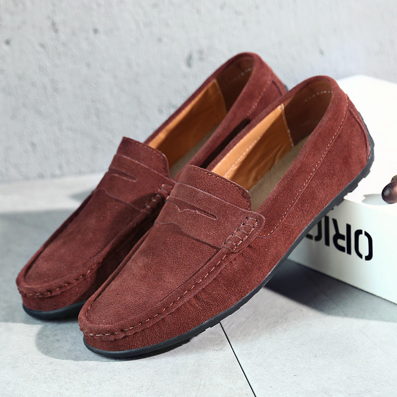 Mocassins rétro en daim pour hommes MOKKAKAI