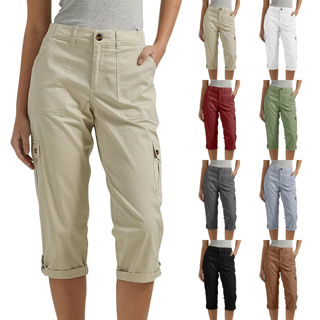🔥 Hot Sale 🔥Hochelastische Freizeitshorts mit mehreren Taschen für Damen MOKKAKAI