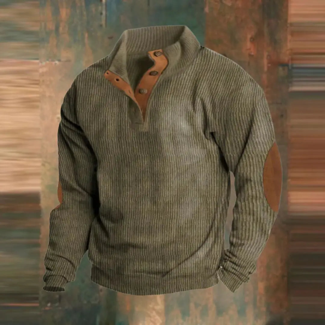 Simon | Viertel Knopfleiste Pullover MOKKAKAI