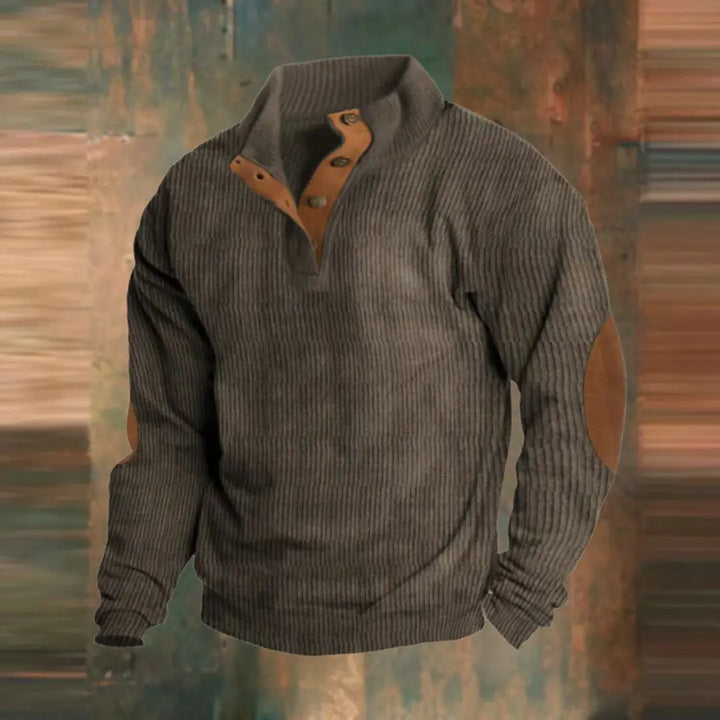 Simon | Viertel Knopfleiste Pullover MOKKAKAI