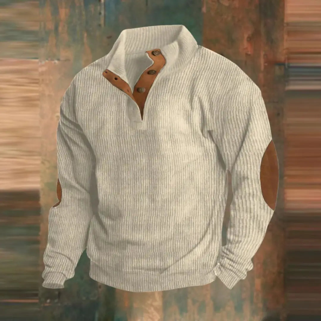 Simon | Viertel Knopfleiste Pullover MOKKAKAI