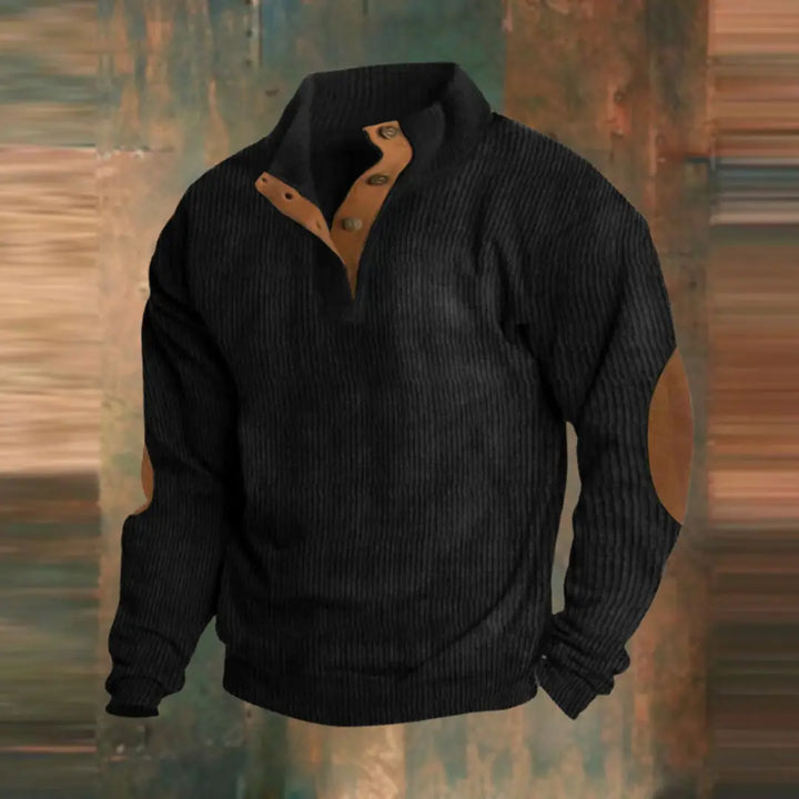 Simon | Viertel Knopfleiste Pullover MOKKAKAI
