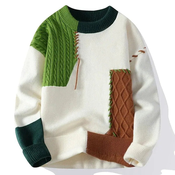 Lino Patchwork-Strickpullover – Ansicht 4