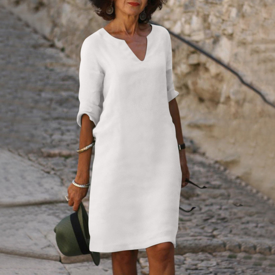 Wendy™ | Leichtes V-Ausschnitt Kleid MOKKAKAI