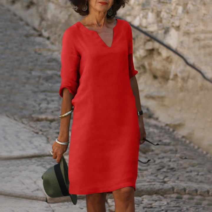 Wendy™ | Leichtes V-Ausschnitt Kleid MOKKAKAI