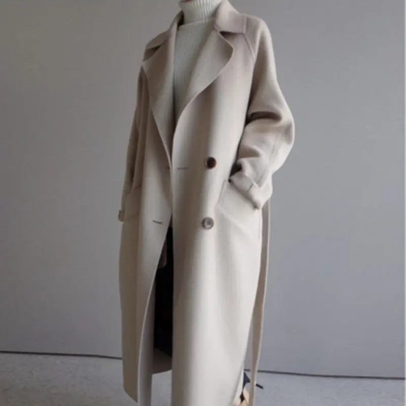 Janna | Eleganter langer Mantel MOKKAKAI