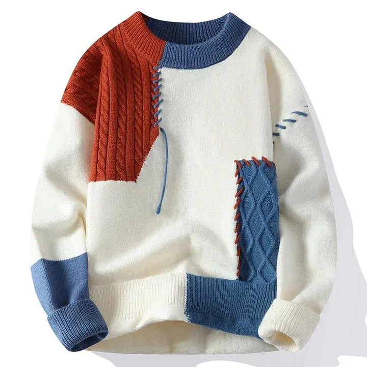Lino Patchwork-Strickpullover – Ansicht 3