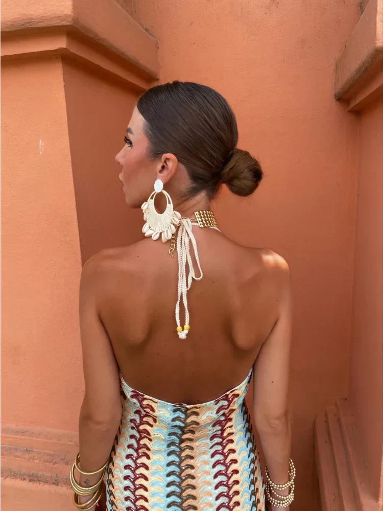 Aphrodite™  | Rückenfreies V-Ausschnitt-Kleid MOKKAKAI