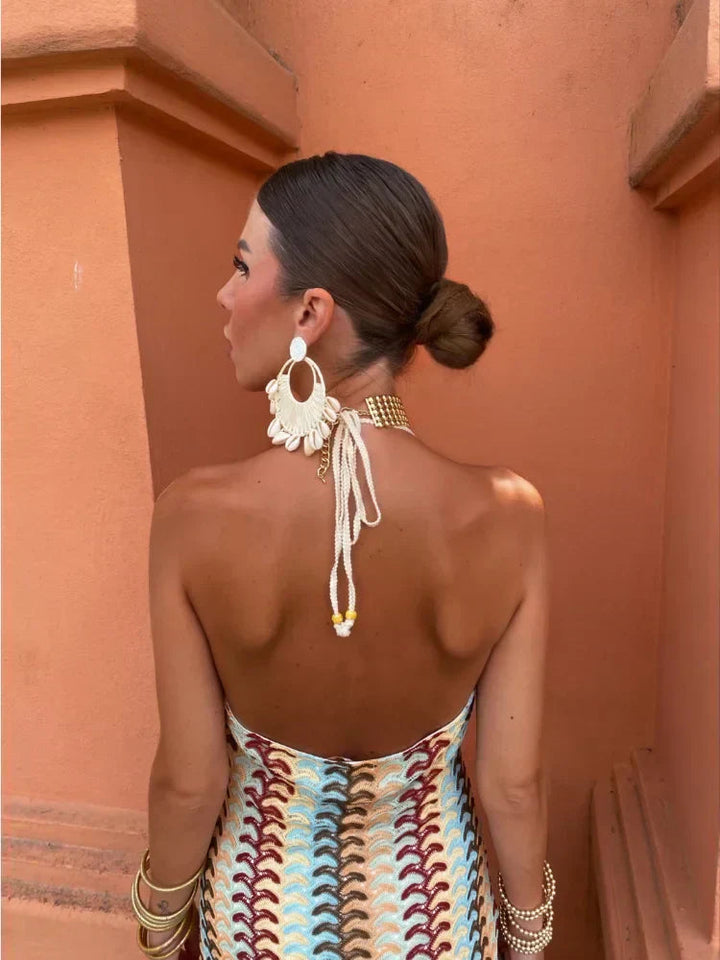 Aphrodite™  | Rückenfreies V-Ausschnitt-Kleid MOKKAKAI