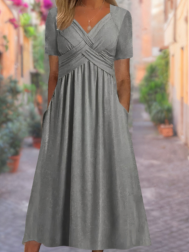 Sunniva – Wickelstil Midikleid MOKKAKAI