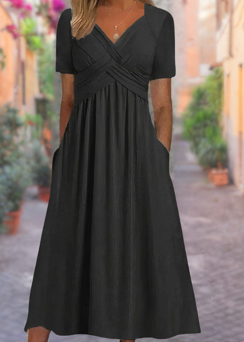 Sunniva – Wickelstil Midikleid MOKKAKAI