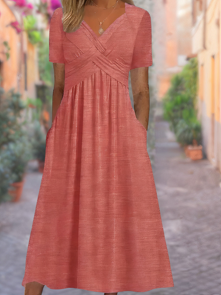 Sunniva – Wickelstil Midikleid MOKKAKAI