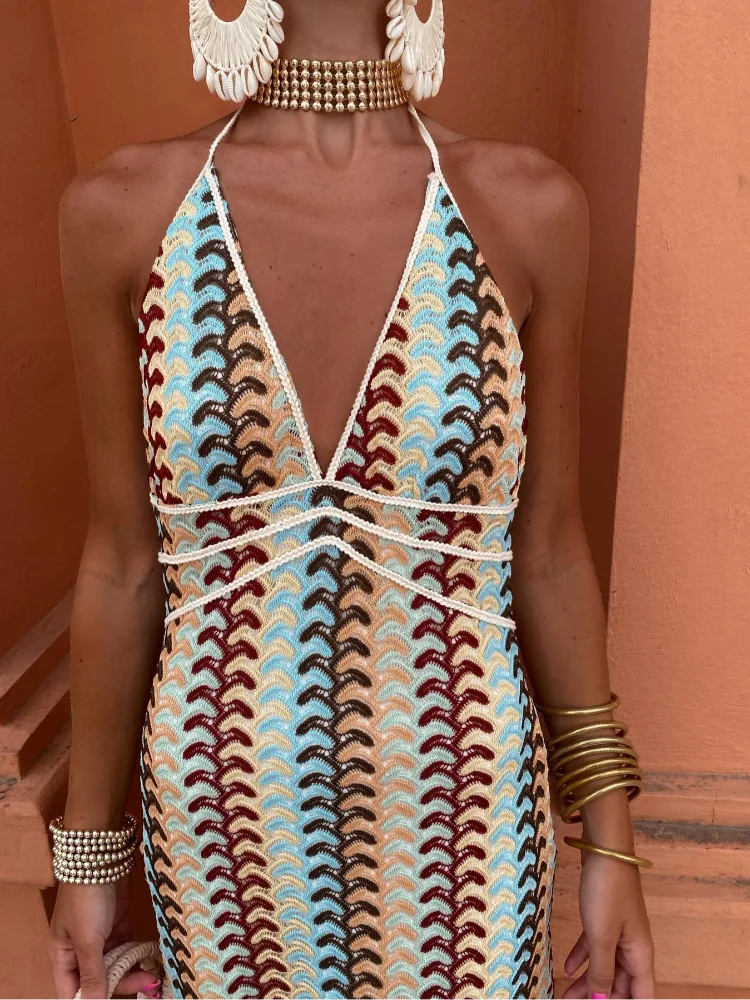 Aphrodite™  | Rückenfreies V-Ausschnitt-Kleid MOKKAKAI