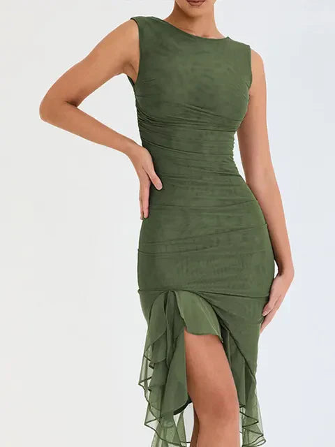 Rozz™ | Midi-Kleid mit Rüschen MOKKAKAI