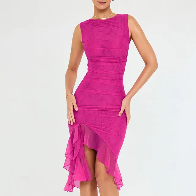 Rozz™ | Midi-Kleid mit Rüschen MOKKAKAI
