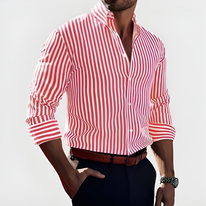 Chemise élégante à rayures MOKKAKAI