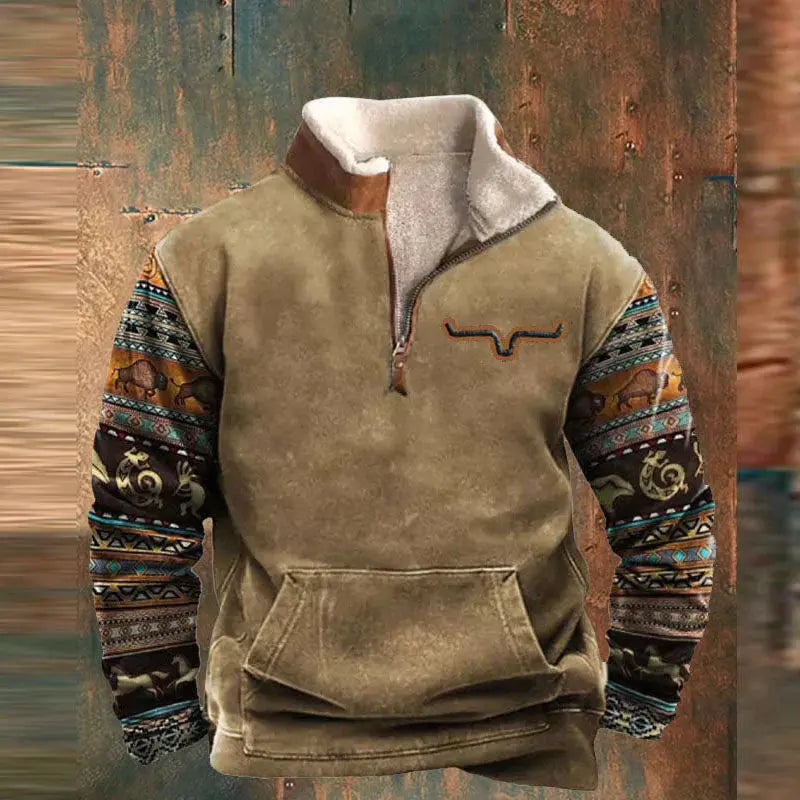 Colton™ Stilvoller Komfort-Pullover mit Reißverschluss MOKKAKAI