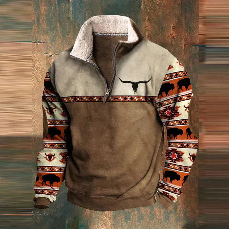 Colton™ Stilvoller Komfort-Pullover mit Reißverschluss MOKKAKAI