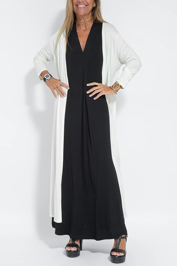 Leila™ | Elegantes langes Kleid + Gratis passender Cardigan MOKKAKAI