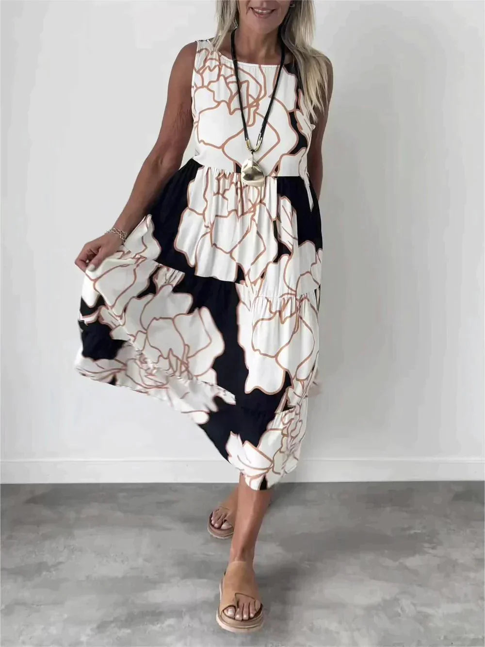Kathleen™ | Off-Shoulder Kleid mit Druck MOKKAKAI