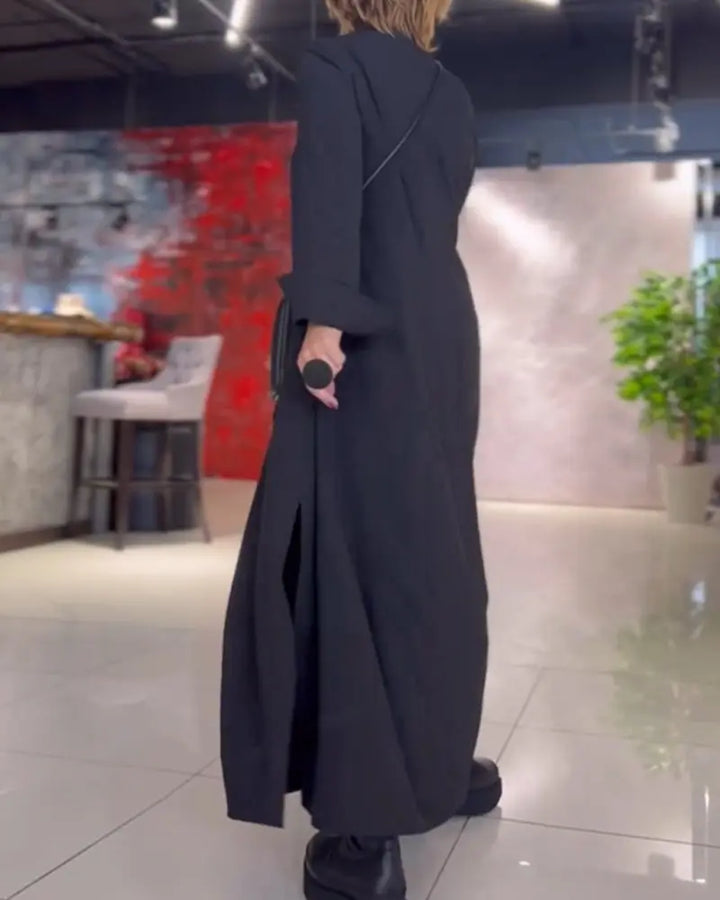Evia™ Minimalistisches Maxikleid mit Reissverschluss-Details | Eleganz & Praktikabilität für den Alltag MOKKAKAI
