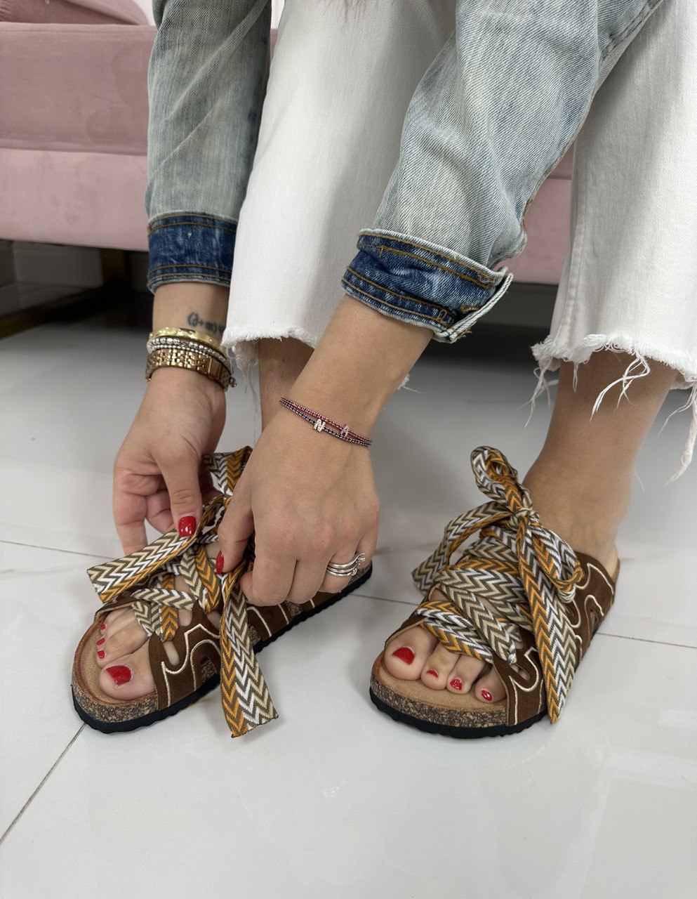 Juliet™ | Sandalen mit Textil-Schnürsenkeln – Ansicht 2